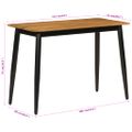 vidaXL Jedálenský stôl 112x52x76 cm mangový masív a železo