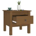 vidaXL Bočné stolíky 2 ks medovohnedé 40x40x39 cm borovicový masív