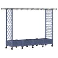 vidaXL Vyvýšený záhon s mriežkou a strechou Sivá 203 x 40 x 127 cm PP
