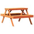 vidaXL Piknikový stôl voskovohnedý 105x134x75 cm borovicový masív