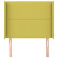 vidaXL Čelo postele so záhybmi zelené 83x16x118/128 cm látka