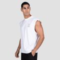 Tielko Discipline White - GymBeam, veľkosť XL, 89.7% cotton 10.3% elastane