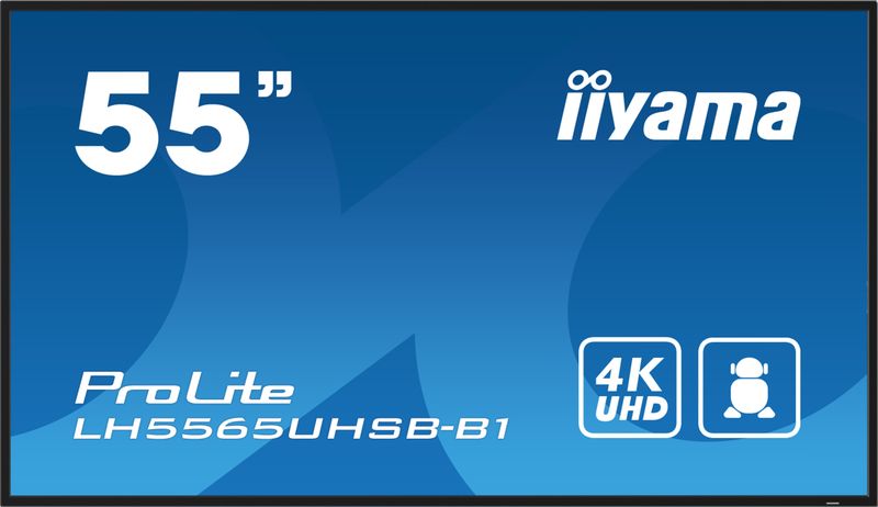 55'' iiyama LH5565UHSB-B1: IPS, 4K UHD, Android, 24/7