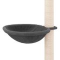 vidaXL Strom pre mačky od podlahy po strop tmavosivý 263,5-289,5 cm