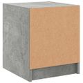 vidaXL Nočné skrinky sklenené dvierka 2 ks betónovo sivé 35x37x42 cm