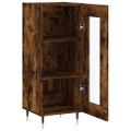 vidaXL Komoda dymový dub 34,5x34x90 cm spracované drevo