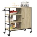 vidaXL Kuchynský vozík dub sonoma 87,5x38,5x84,5 cm kompozitné drevo