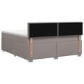 vidaXL Posteľ s boxspringom a matracom a LED Sivohnedá 140 x 200 cm