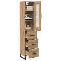 vidaXL Highboard Remeselný dub 34,5 x 34 x 180 cm Kompozitné drevo