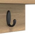 vidaXL Vešiak na stenu Nástenná montáž Remeselný dub 60 x 10,5 x 18 cm