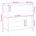 vidaXL Knižnica čierna 80x30x78,5 cm kompozitné drevo a železo