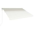 vidaXL Automatická zaťahovacia markíza 400x300 cm krémová