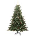 vidaXL Umelý vianočný stromček Zelená 240 cm PVC, kov a plast
