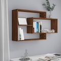 vidaXL Nástenná polica hnedý dub 104x20x58,5 cm spracované drevo