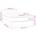 vidaXL Posteľný rám boxspring s matracom čierny 120x200 cm zamat