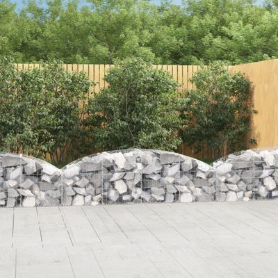 vidaXL Oblúkový gabionový kôš 200x50x40/60 cm pozinkované železo