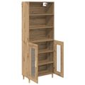 vidaXL Highboard Remeselný dub 69,5 x 32,5 x 180 cm Kompozitné drevo