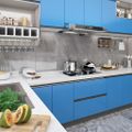 vidaXL Samolepiace tapety na nábytok 2 ks, azúrové 500x90 cm, PVC