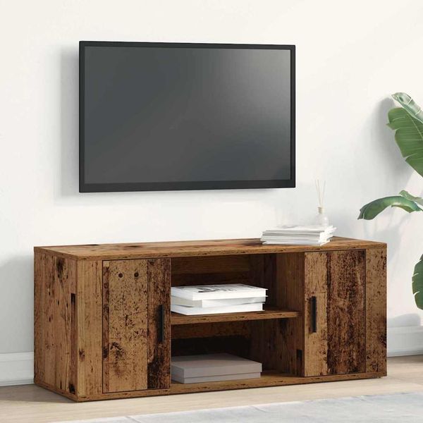 vidaXL TV skrinka Staré drevo 100 x 35 x 40 cm Kompozitné drevo