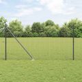 vidaXL Zváraný drôtový plot s hrotmi 50 x 1 m Oceľ s PVC povrchom Sivá