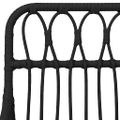 vidaXL Záhradné stoličky 2 ks s opierkami čierne 56x64x80 cm PE Rattan
