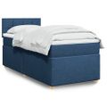 vidaXL Boxspring posteľ s matracom modrá 100x200 cm látka