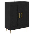 vidaXL Highboard Čierny dub 69,5 x 34 x 180 cm Kompozitné drevo
