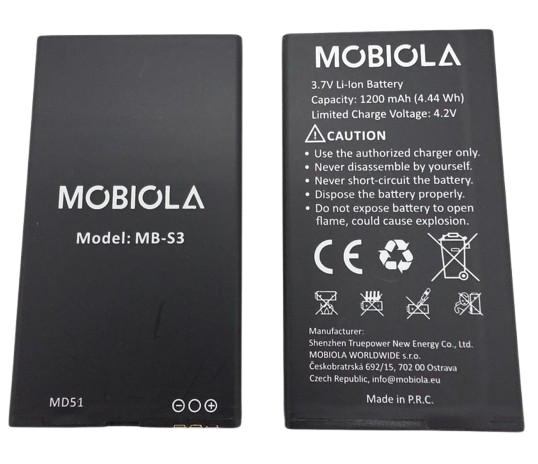 Batéria MB-S3 pro telefón MOBIOLA MB2400, Li-Ion, 1200 mAh