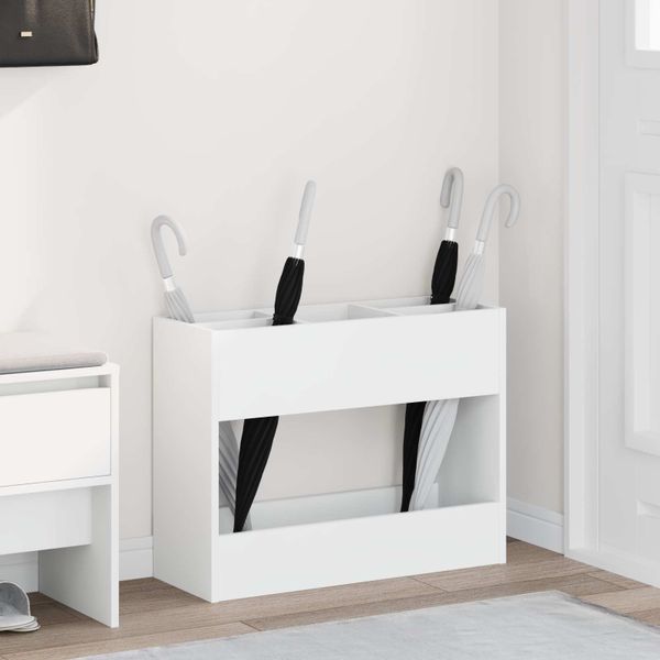 vidaXL Stojan na slnečník Biela 65 x 24 x 50 cm Kompozitné drevo