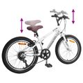 vidaXL Horský Bicykel 24 Palcov 6-Rýchlosť pre 8-12 rokov Biela