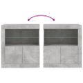 vidaXL Komoda s LED svetlami betónovo sivá 60,5x37x67 cm