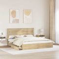 vidaXL Úložná posteľ Sonoma dub 180 x 200 cm Kompozitné drevo