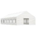 vidaXL Altánok so strechou, biely 13,38x5,88x3,75 m, polyetylén
