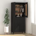 vidaXL Komoda čierna 69,5x34x90 cm spracované drevo