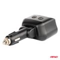 Dvojitá predlžovacia zásuvka 2xUSB 1xUSB C 12/24V max 200W AMiO-04173