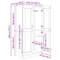 vidaXL Šatná skriňa Staré drevo 82,5 x 51,5 x 180 cm Kompozitné drevo