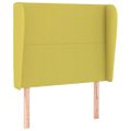 vidaXL Čelo postele so záhybmi zelené 93 x 23 x 118/128 cm látka