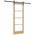 vidaXL Posuvné dvere ORKDAL Prírodná a čierna 78 x 202 cm