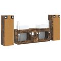 vidaXL Sada kúpeľňového nábytku 5 ks Dymový dub 33 x 34,5 x 100 cm
