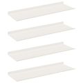 vidaXL Závesná polica 4 ks Biely 60 x 18 x 2,5 cm Oceľ