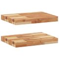 vidaXL Plávajúce police 2 ks 40x30x4 cm olejom sfarbené masívne drevo akácia