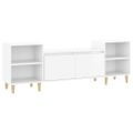 vidaXL TV skrinka lesklá biela 160x35x55 cm spracované drevo