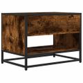 vidaXL TV skrinka dymový dub 61x40x46 cm kompozitné drevo a kov