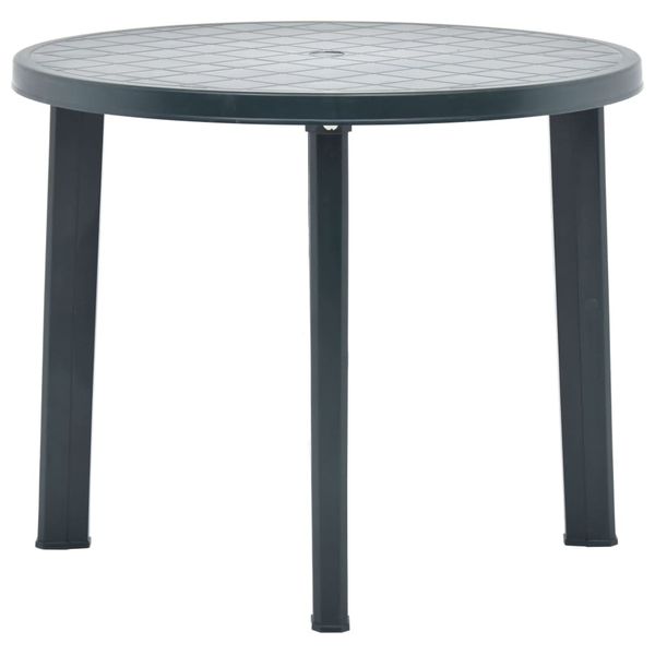 vidaXL Záhradný stôl, zelený 89 cm, plast