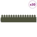 vidaXL Obrubníky trávnika 30 ks 103 x 0,05 x 22 cm Oceľ Olivovo zelená