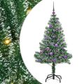vidaXL Umelý vianočný stromček, snehom obalený, s LED svetlom 150 cm