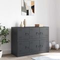 vidaXL Komoda antracitová 99x39x73 cm oceľ