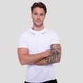 Tričko Tribal Ribbed White - GymBeam, veľkosť XL