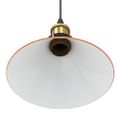 VidaXL Závesná lampa výškovo nastaviteľná E27 lesk oranžová Ø 22cm kov