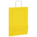 vidaXL Papierové tašky 50 ks s rúčkami žlté 26x12x35 cm